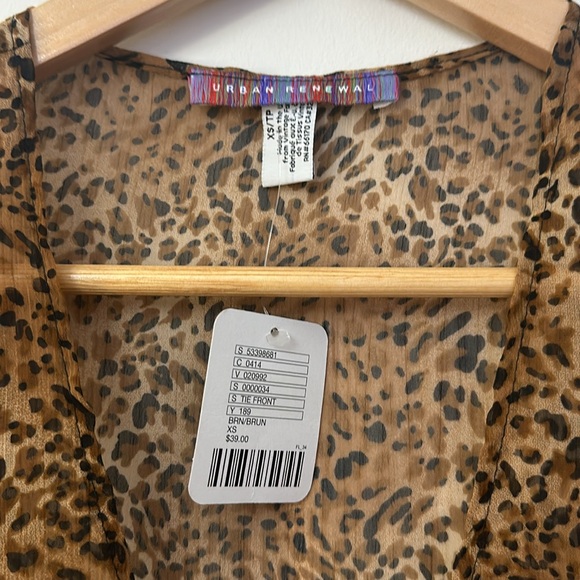uo sheer leopard top - Picture 2 of 3